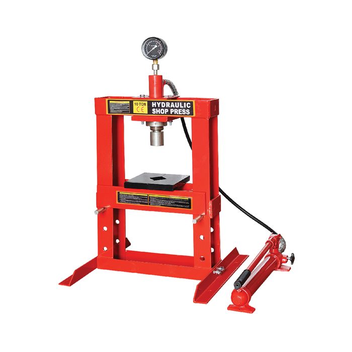 Presse d'atelier hydraulique 10 Tonnes avec manomètre