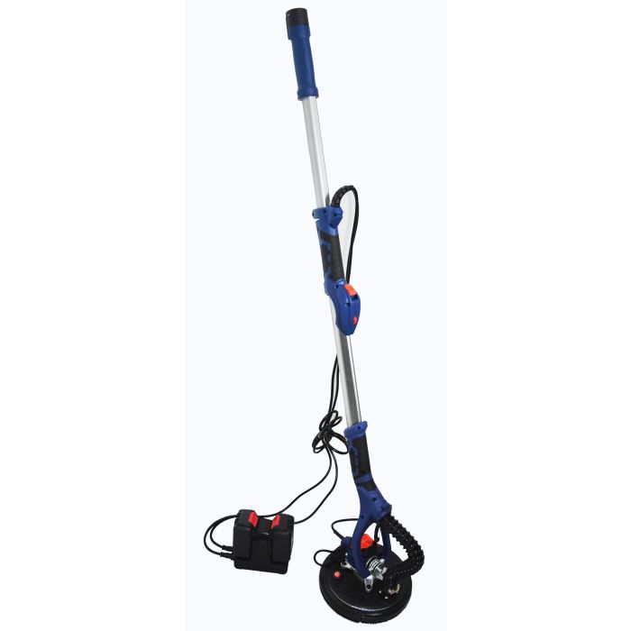 Ponceuse à bras girafe sans fils, sur batterie 40V 4Ah avec rallonge pour plâtre et plaque de plâtre